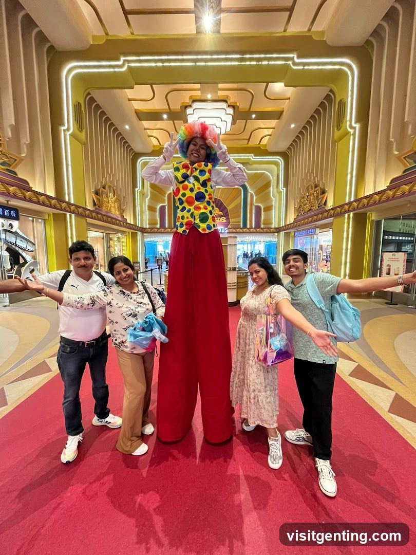 Group photo in a shopping mall atrium