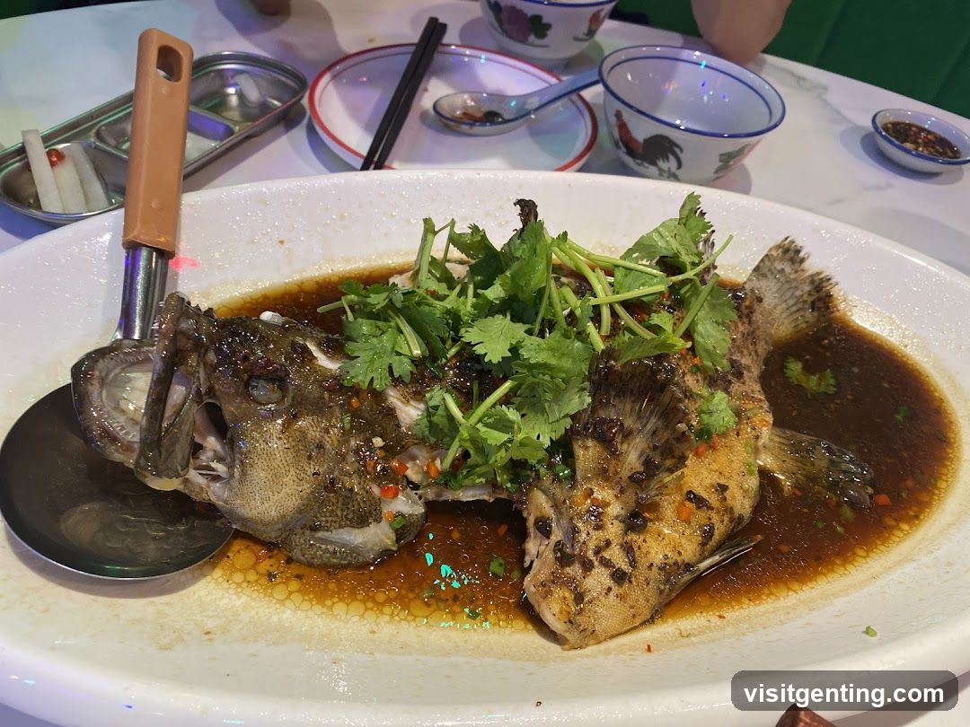 Dish served at dining table
