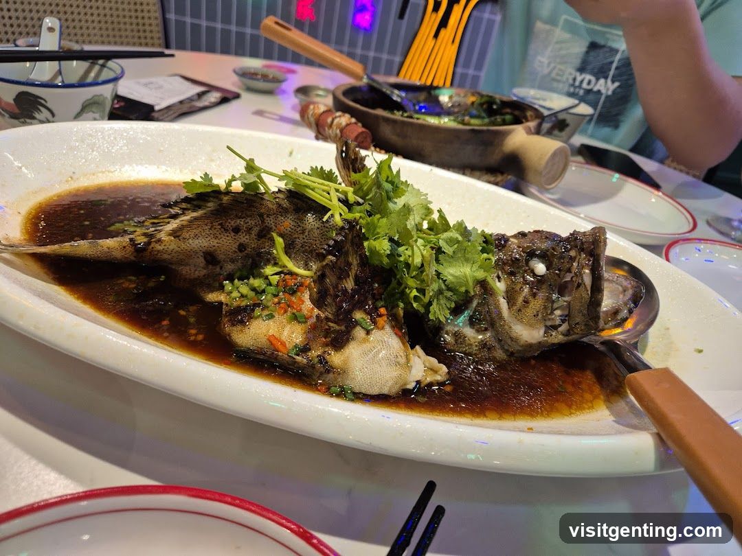 Dining Table with Steamed Fish Dish