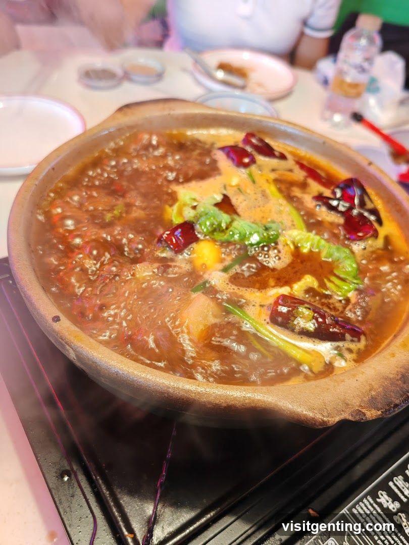 Hot Pot Dish in Restaurant Interior