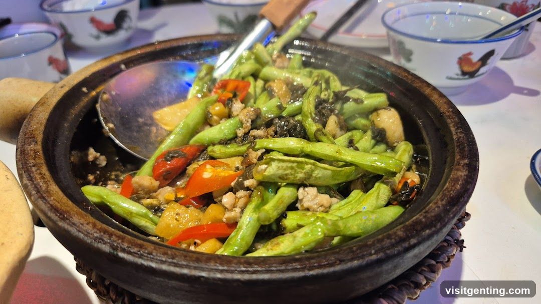 Dish in clay pot