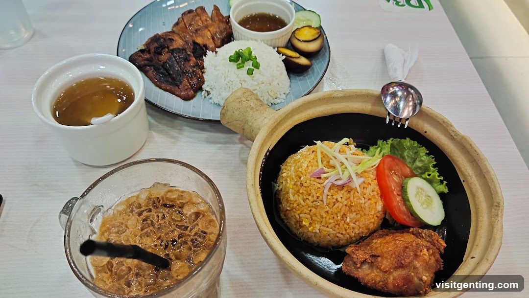Dining Table with Food Items