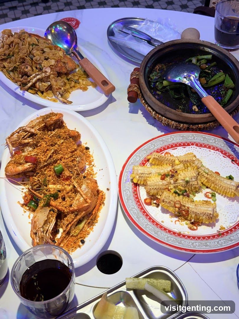 Dining Table with Seafood Dishes