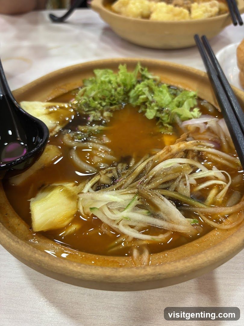 Close-up of a bowl of noodle soup
