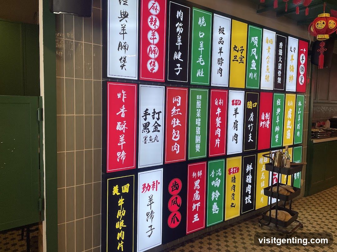 Restaurant Interior Wall Display