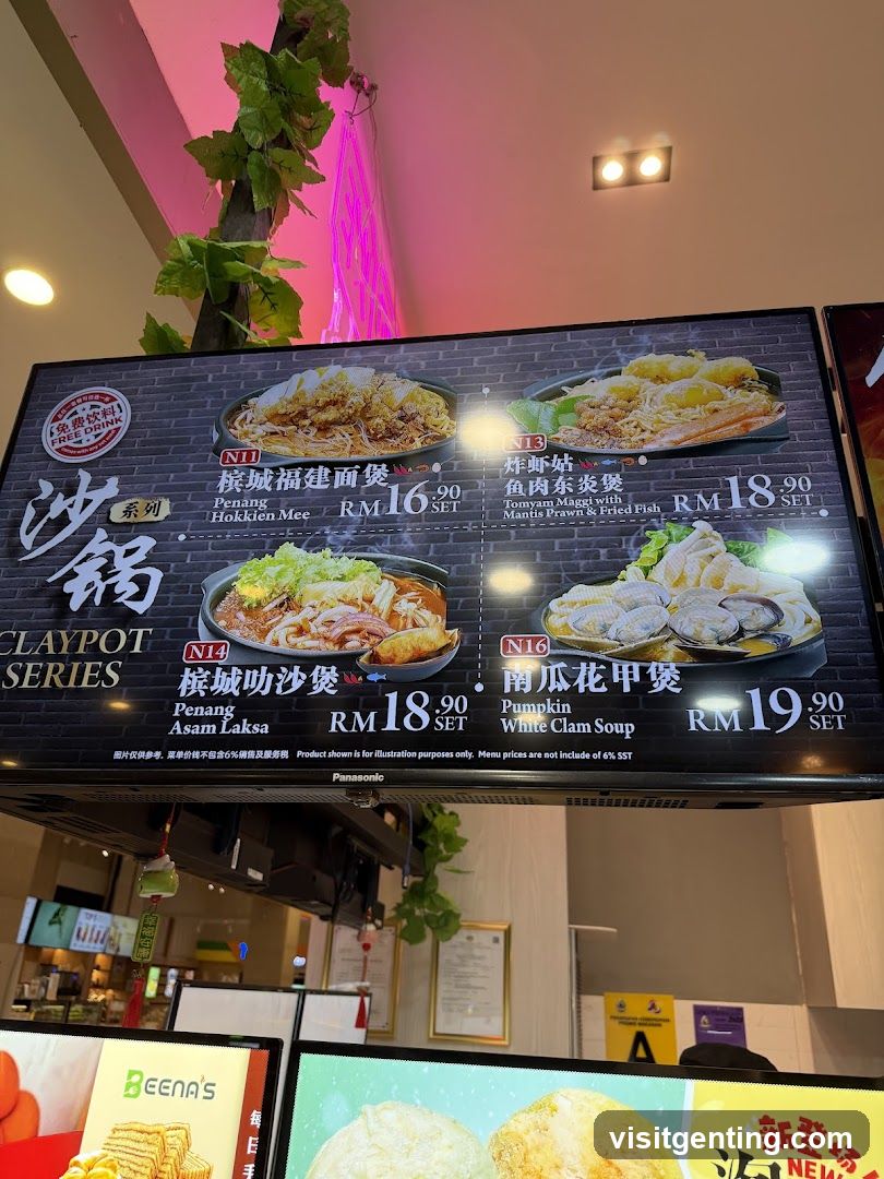 Claypot Series Menu