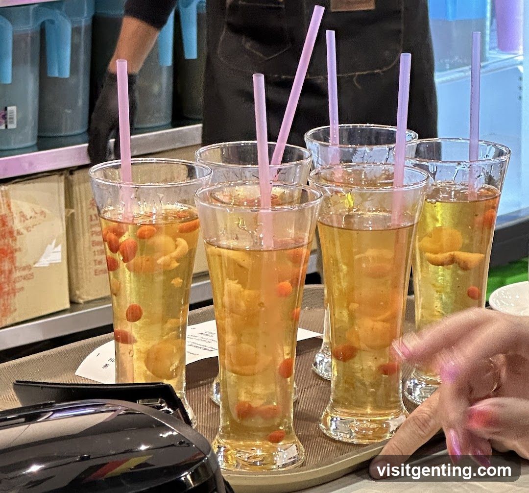 Drinks at counter