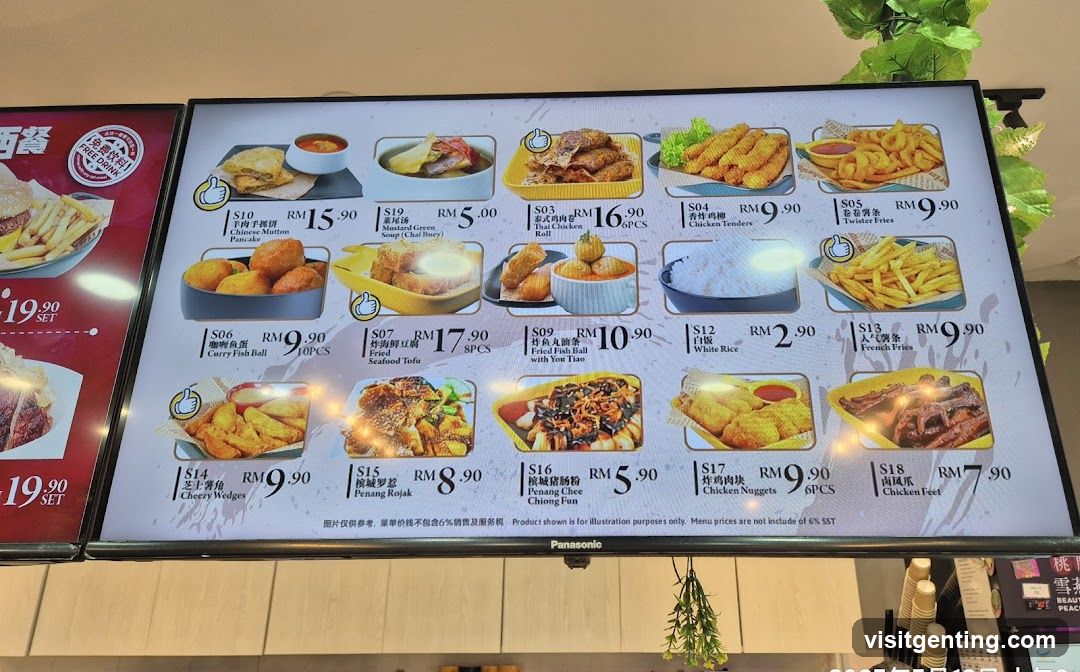 Restaurant Menu Display