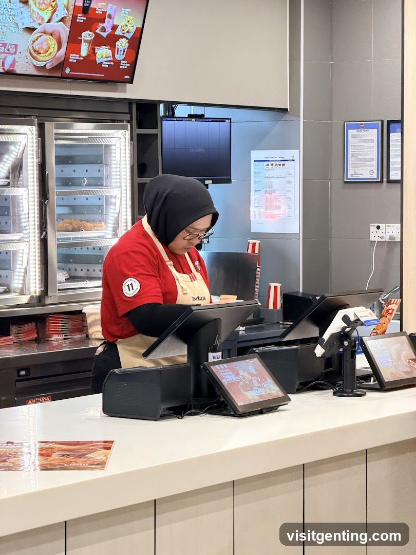 Staff at counter