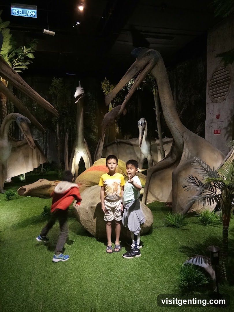 Children in Dinosaur Exhibit