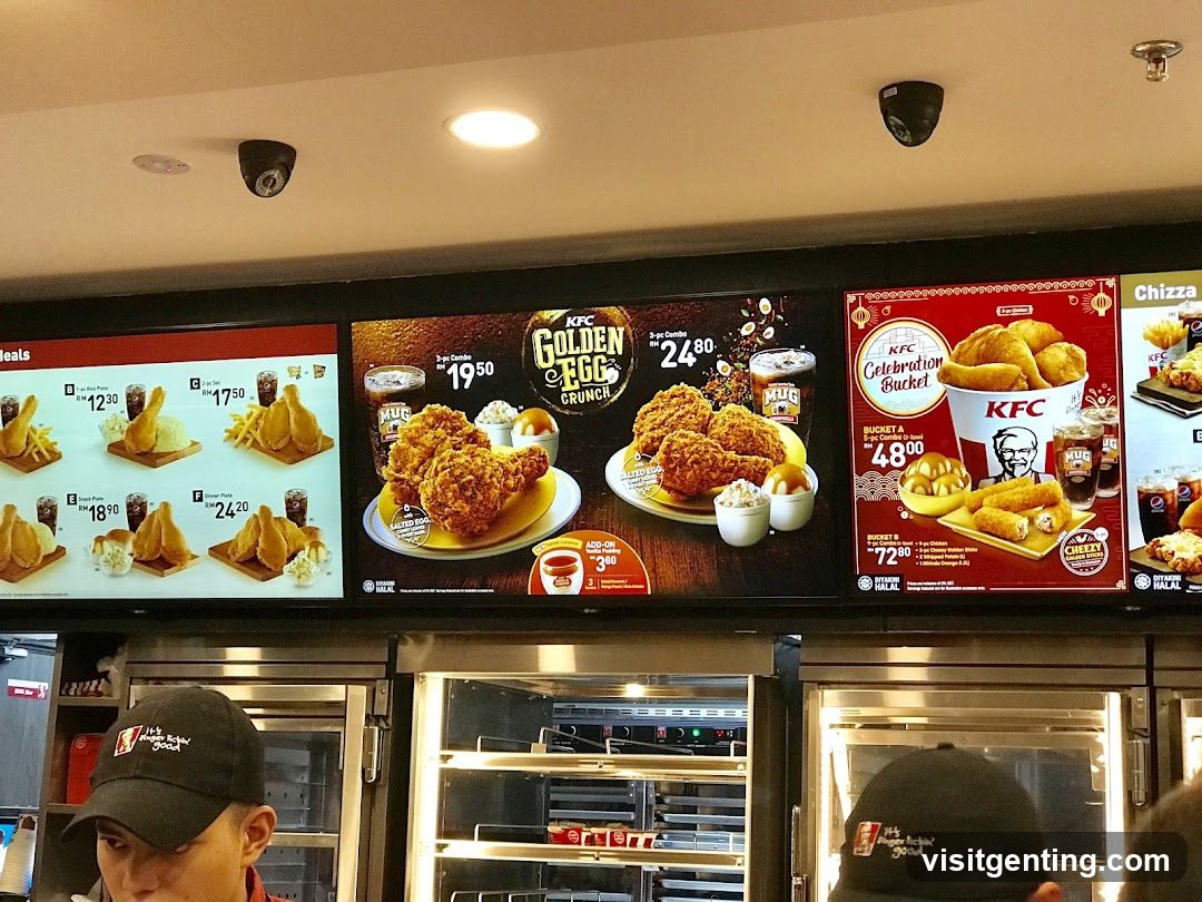 KFC Interior Menu Display