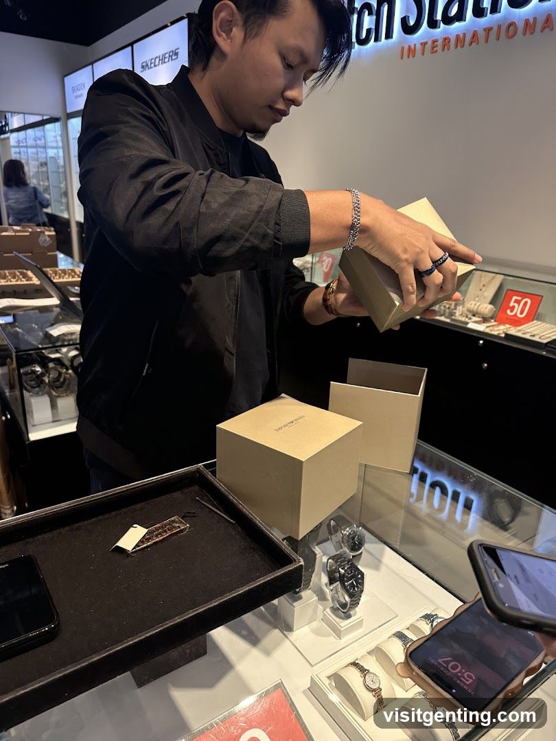 Interior of watch store