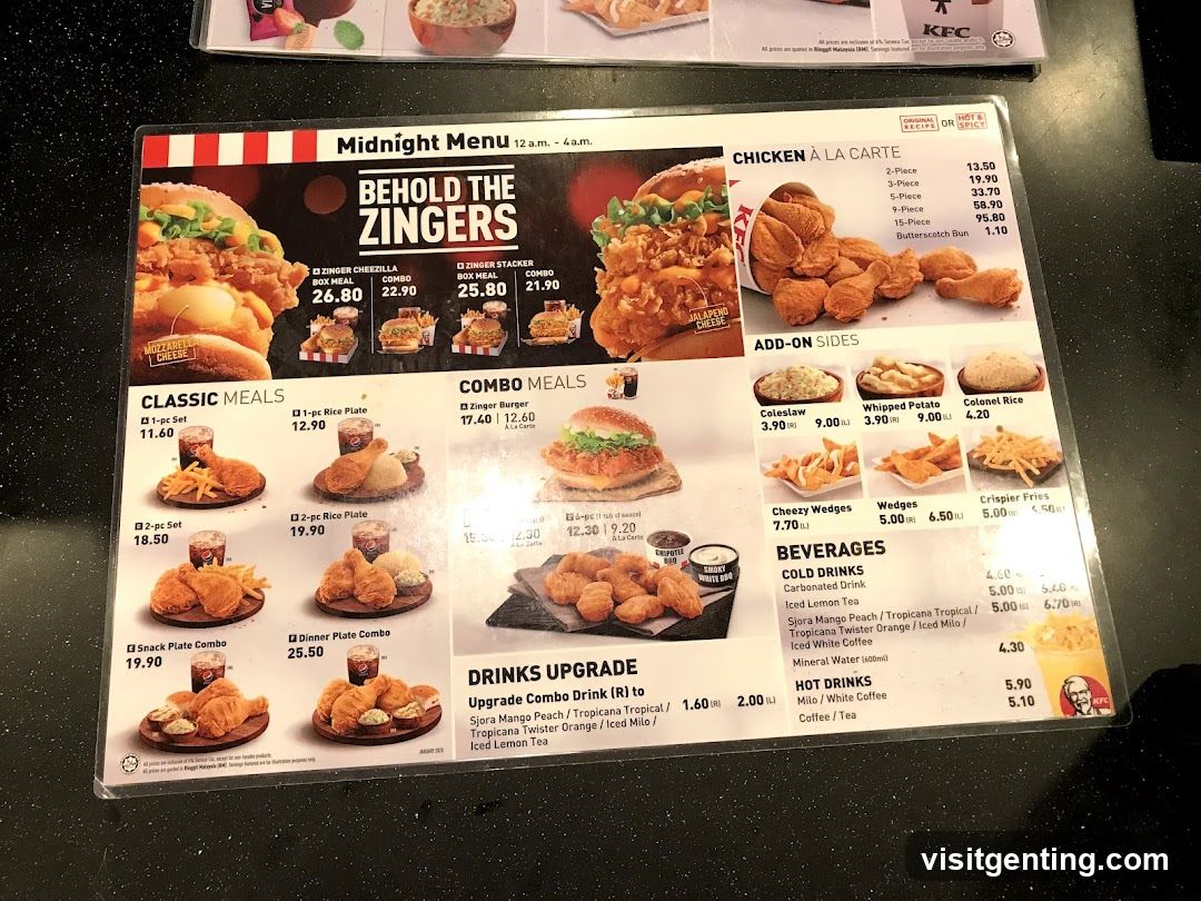 KFC Midnight Menu