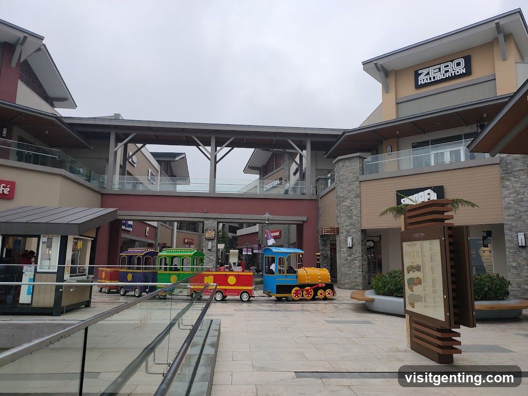 Shopping Mall Plaza with Children's Train