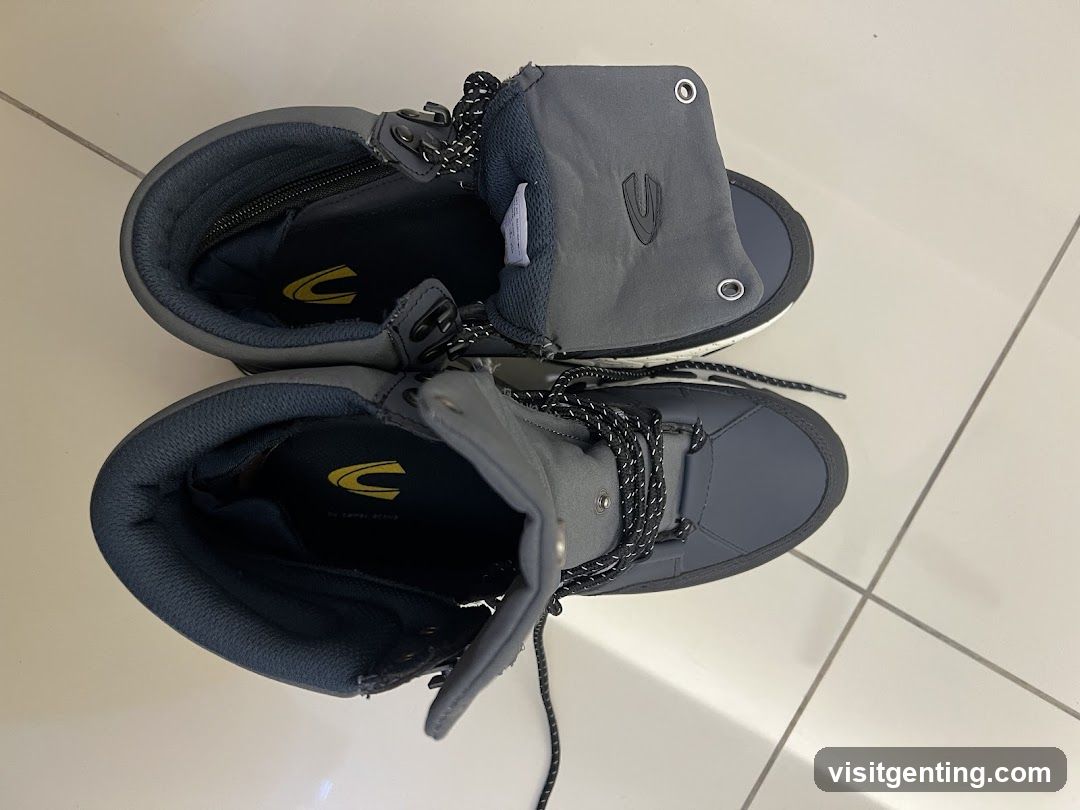 Pair of Gray Hiking Boots
