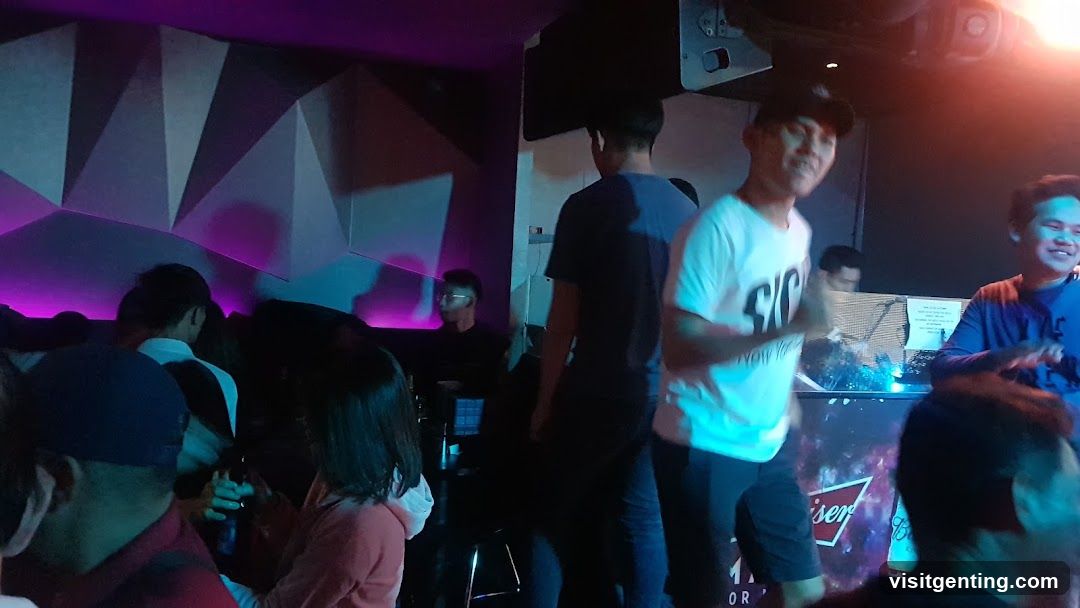 Indoor nightclub or bar scene