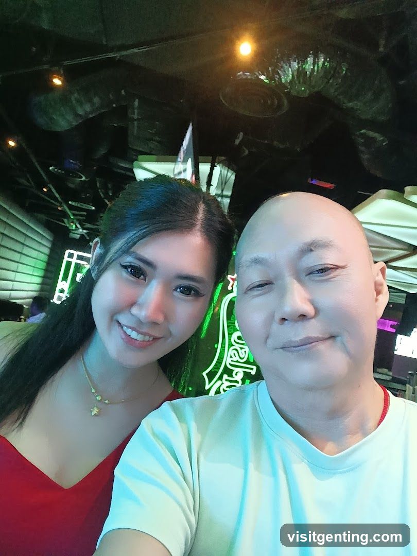 Selfie in a bar or nightclub interior