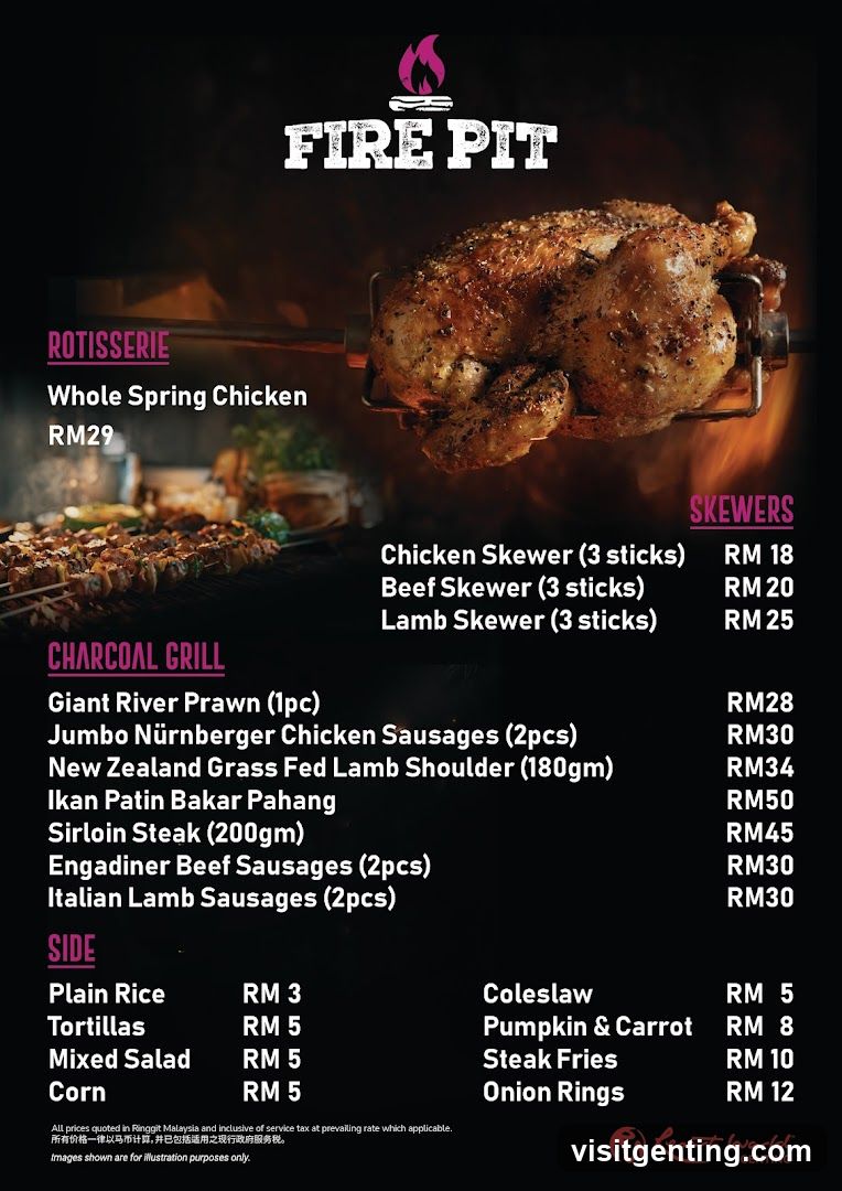 Fire Pit Menu