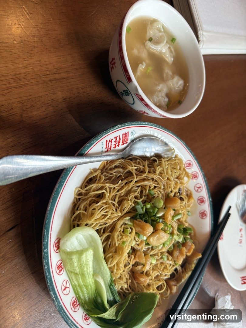 Dining Table with Noodles and Soup