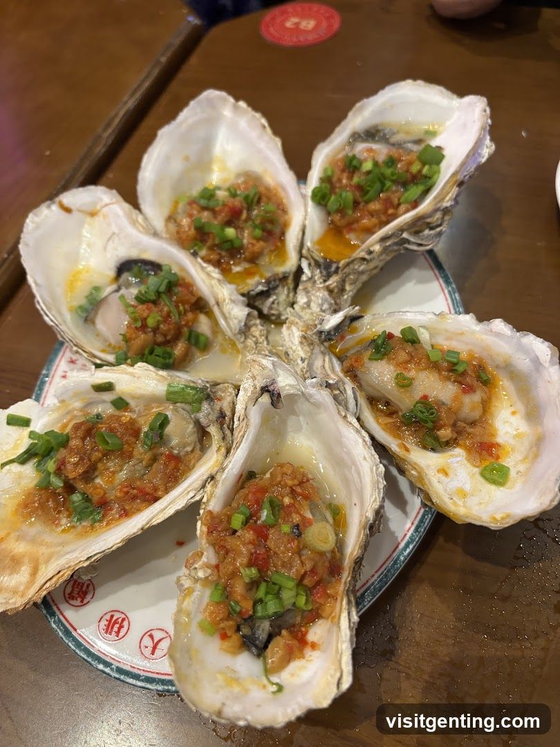 Oysters on Plate