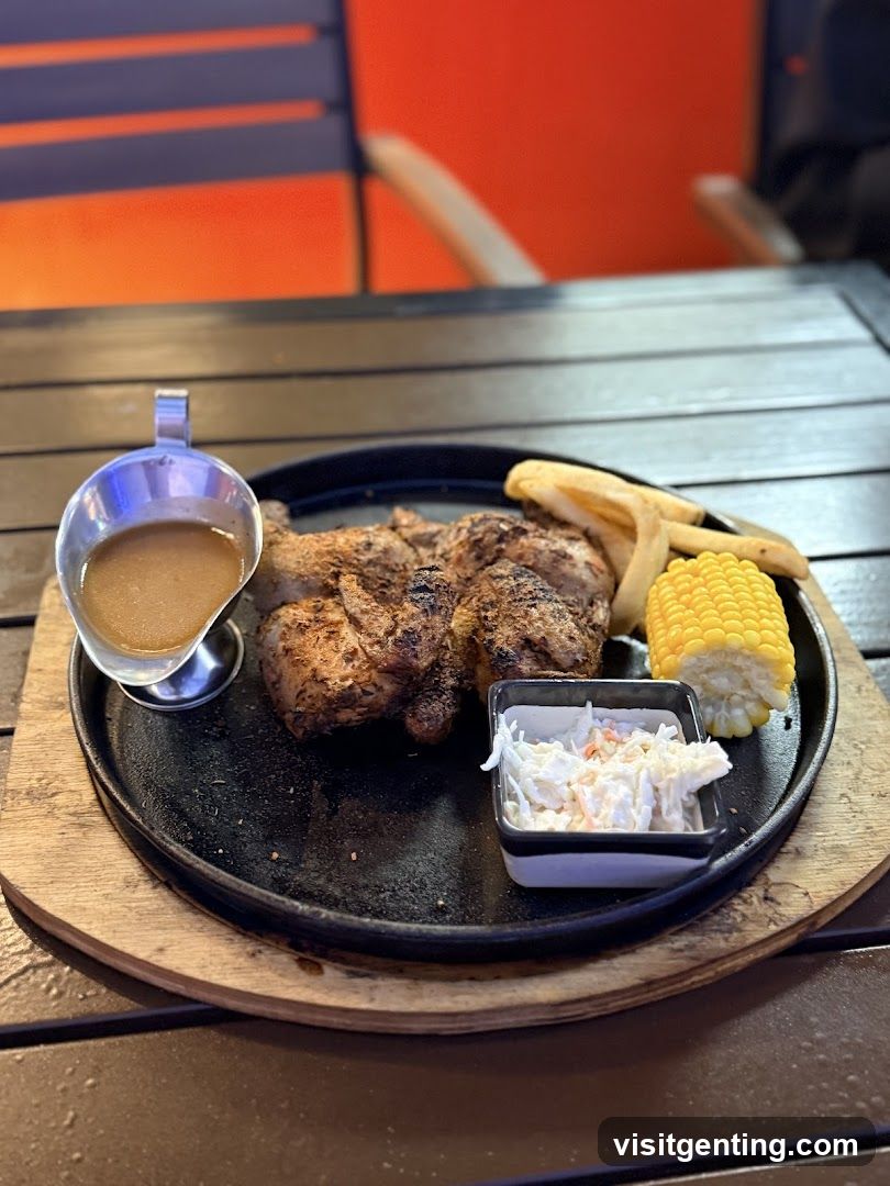 Food Plate on Wooden Table