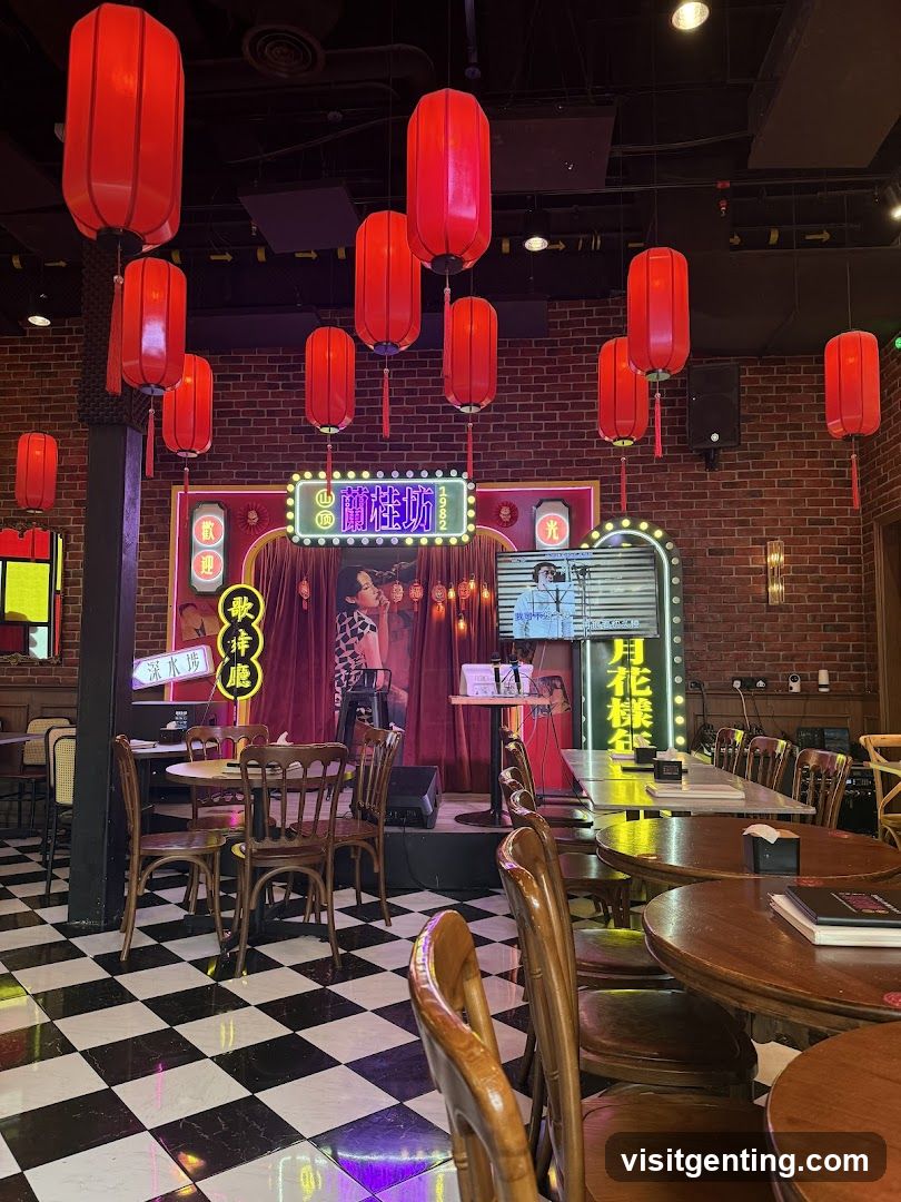 Interior of a Chinese-themed restaurant