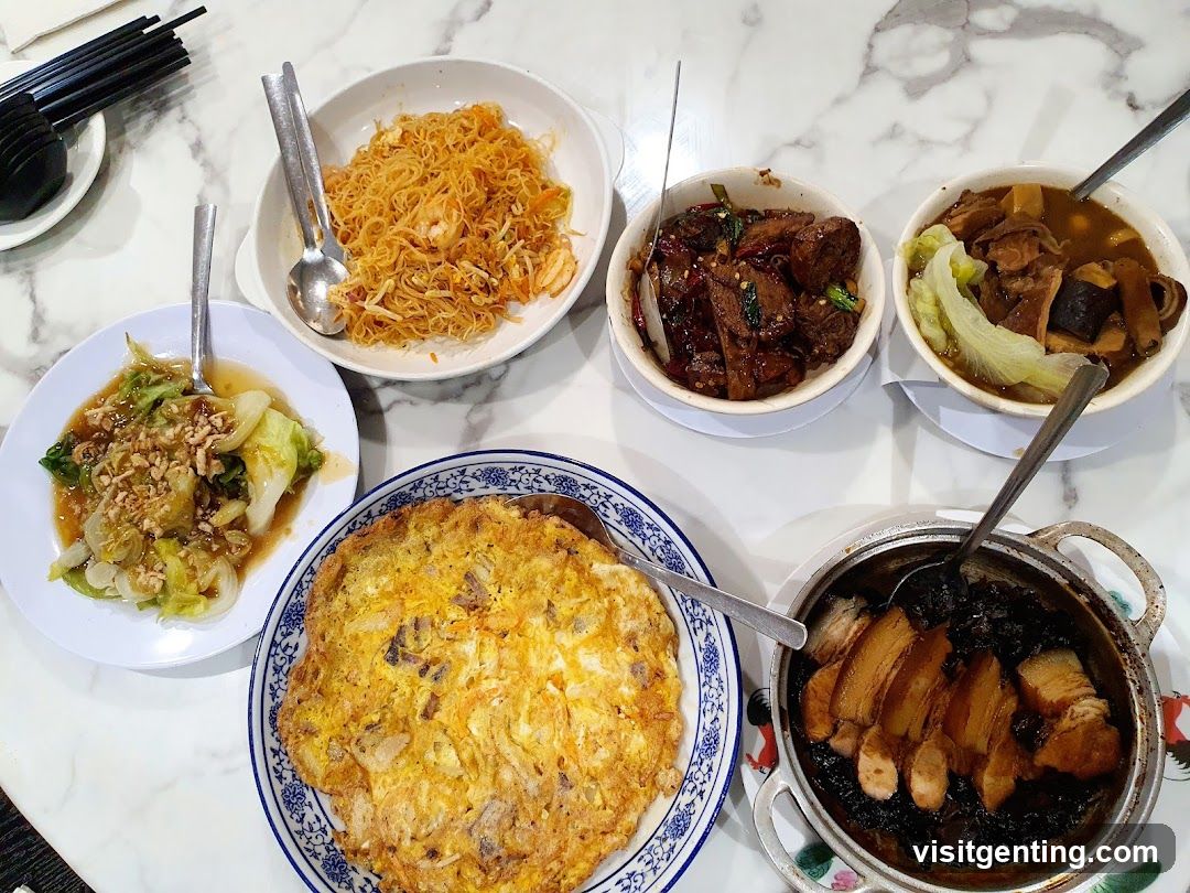 Dining Table with Various Dishes