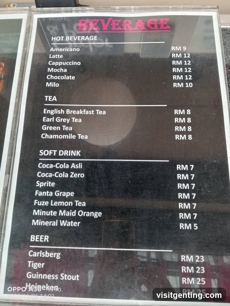 Beverage Menu