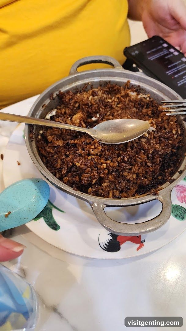 Food served in a metal pot