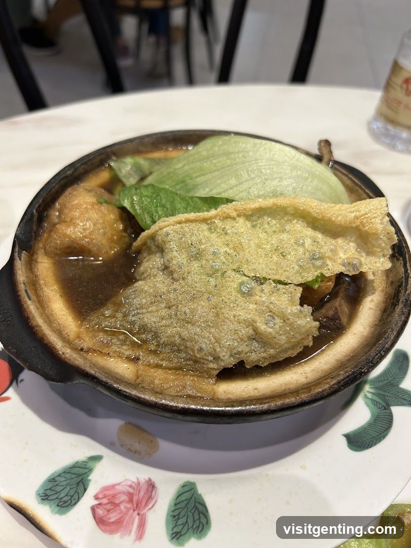 Food served in clay pot
