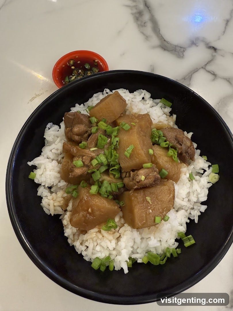 Rice bowl with stewed meat
