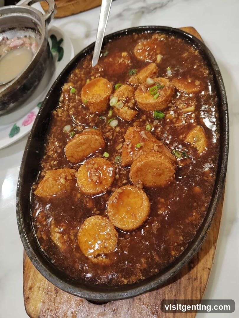 Food dish on serving plate