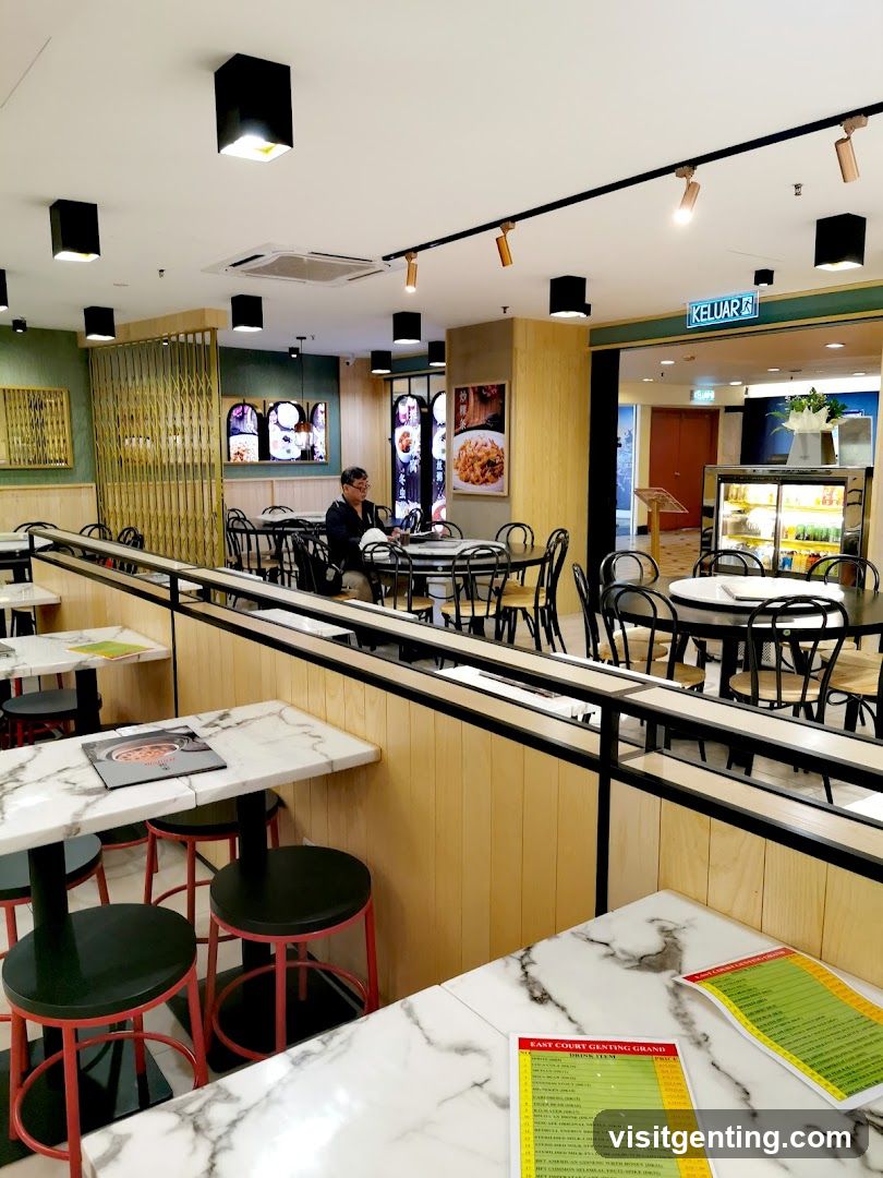 Interior of East Court Genting Grand dining area