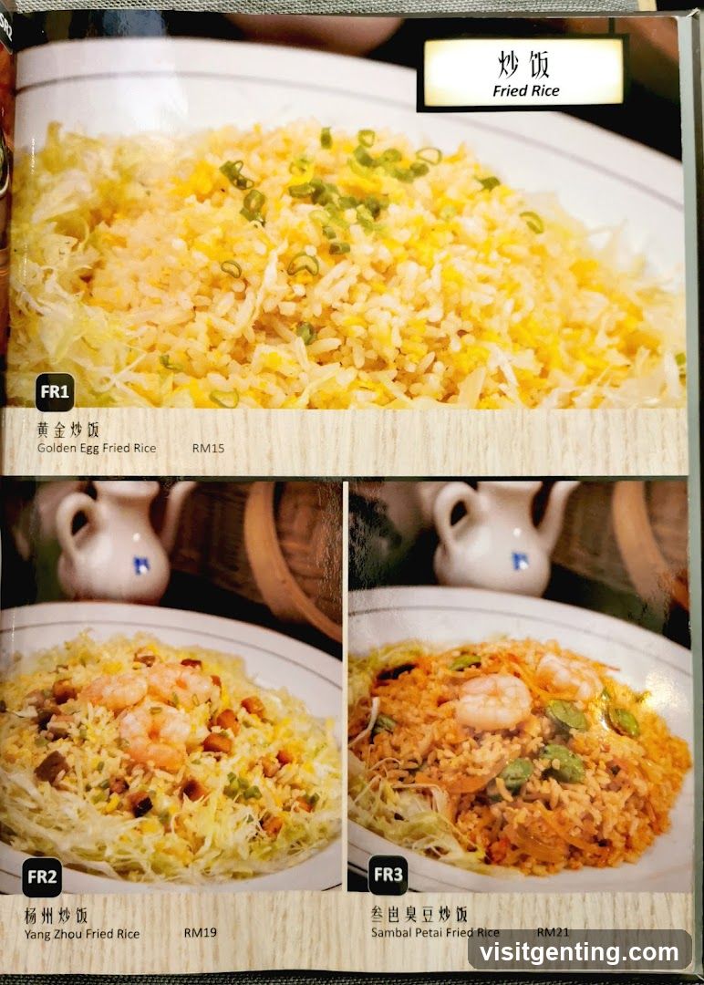 Fried Rice Menu Section