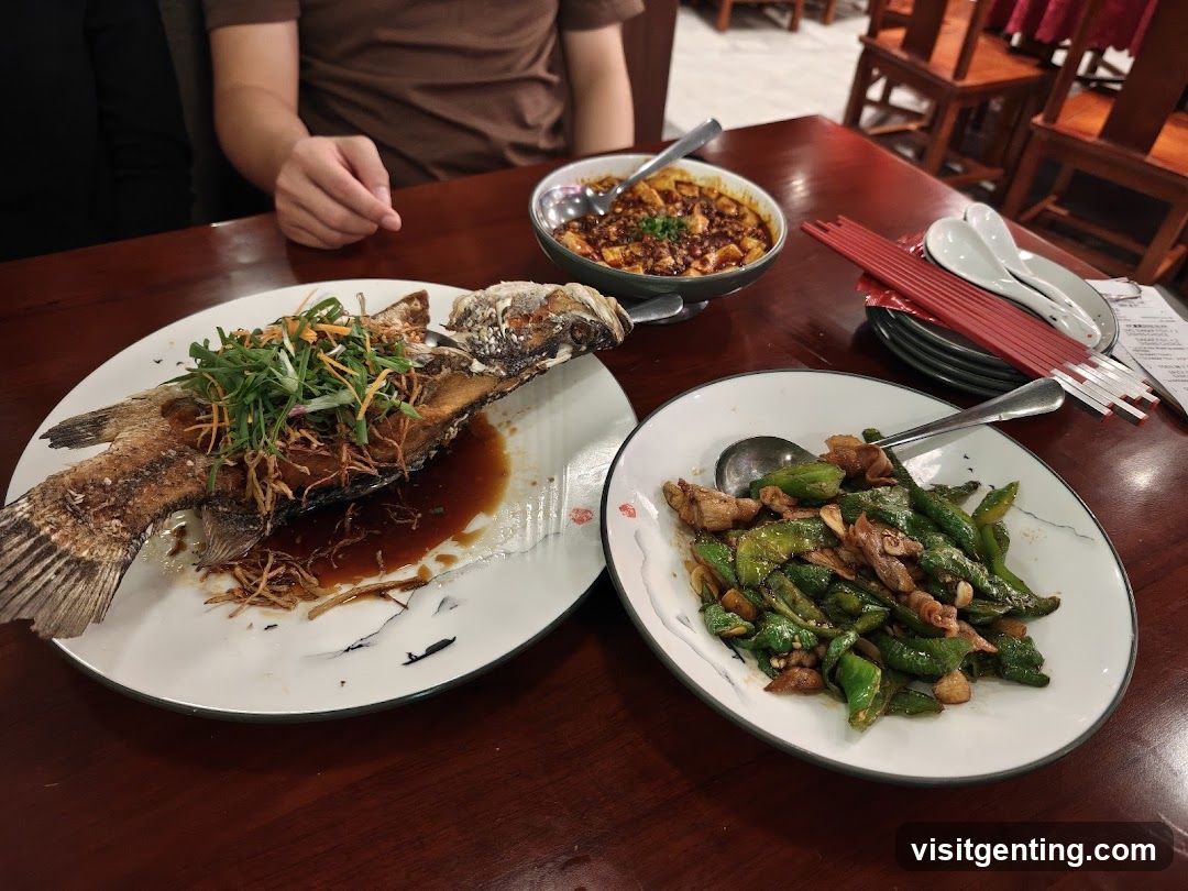 Dining Table with Chinese Cuisine