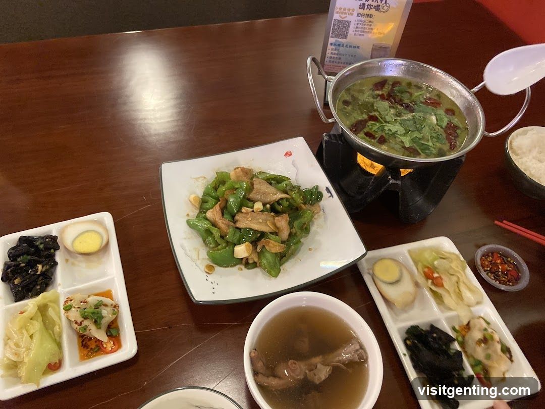 Dining Table with Chinese Cuisine