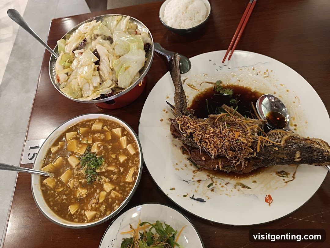Dining Table with Chinese Cuisine