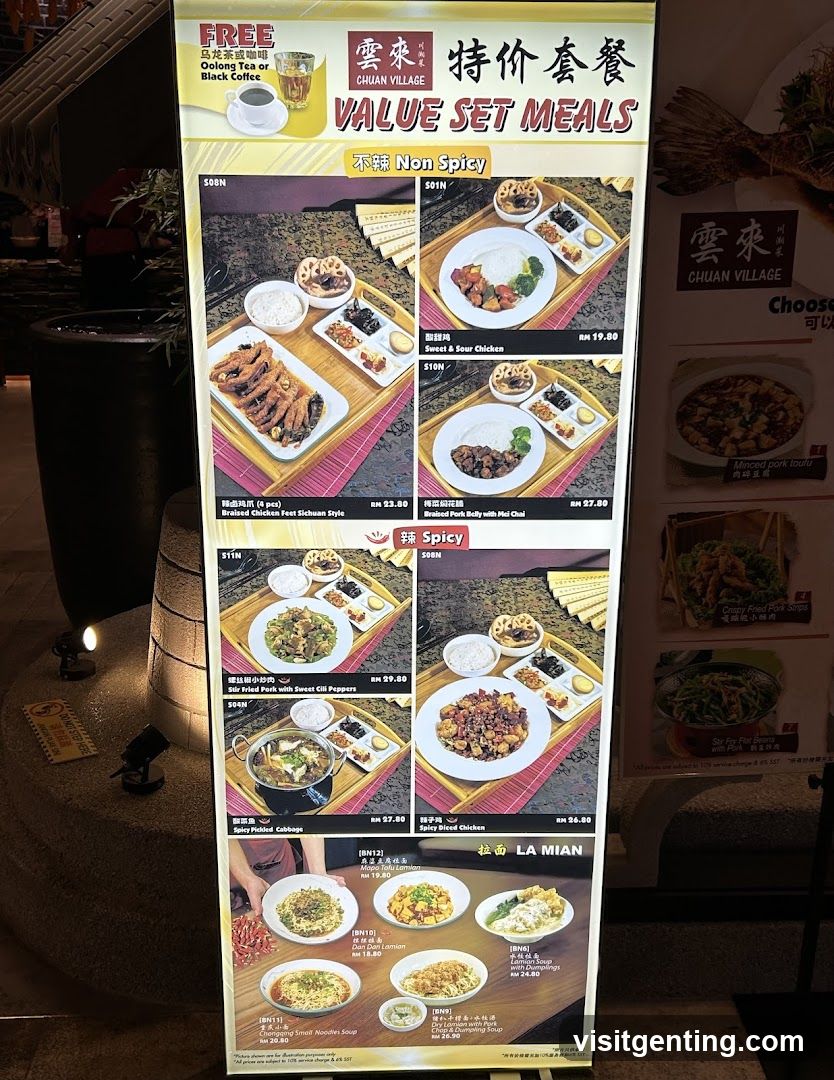 Chuan Village Value Set Meals Menu