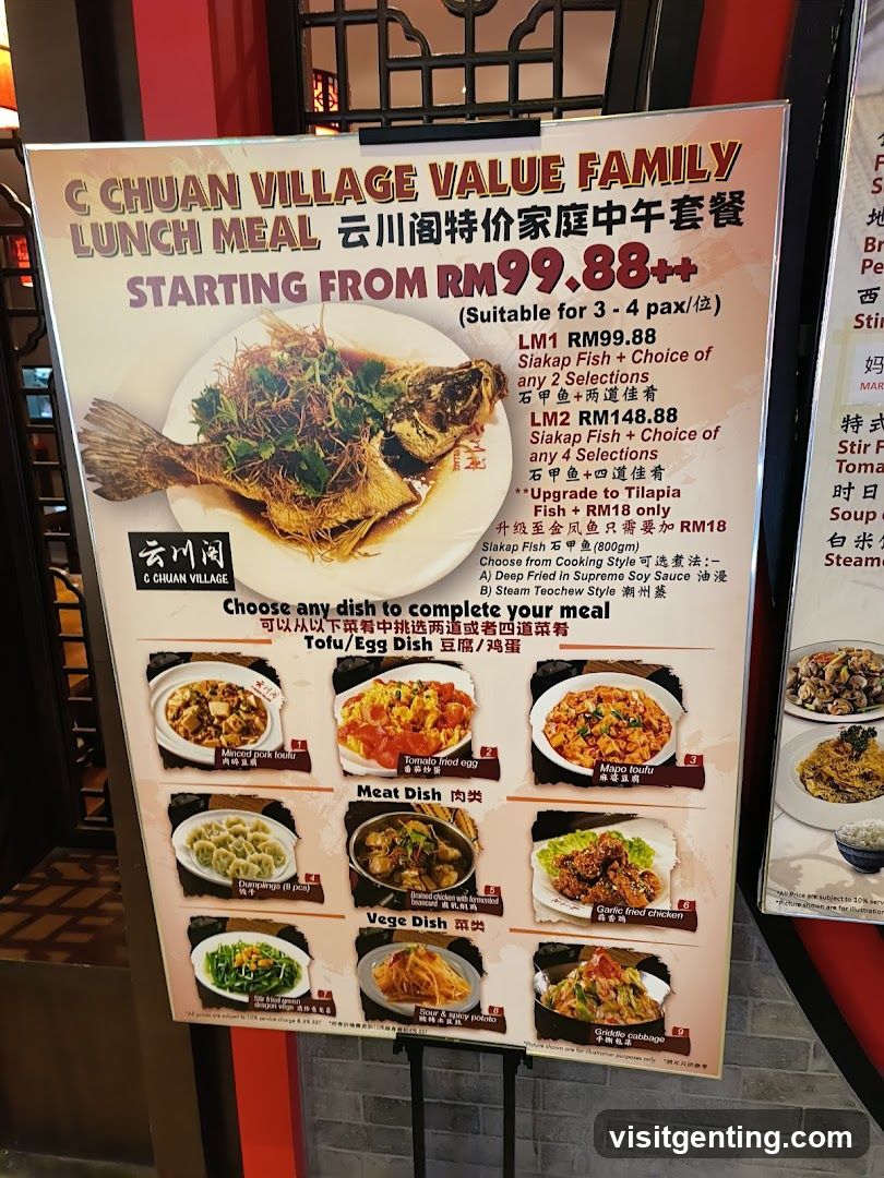 C Chuan Village Value Family Lunch Meal