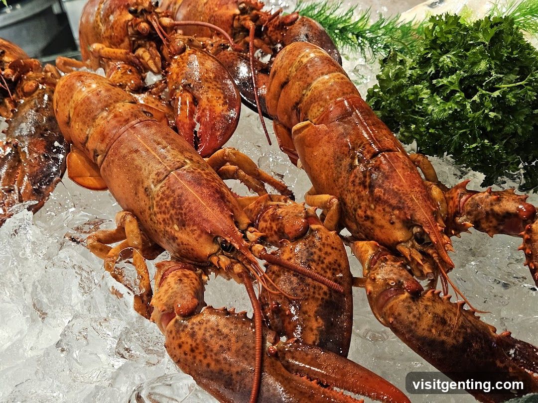 Fresh Lobsters on Ice