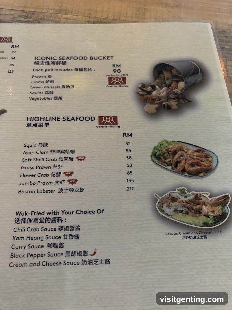 Seafood Menu