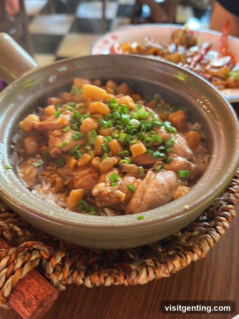 Food dish in ceramic pot