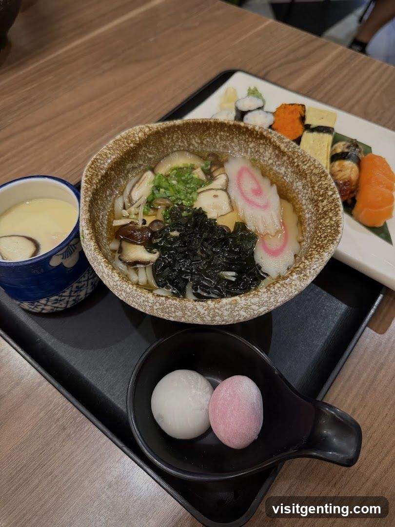 Japanese meal served on tray