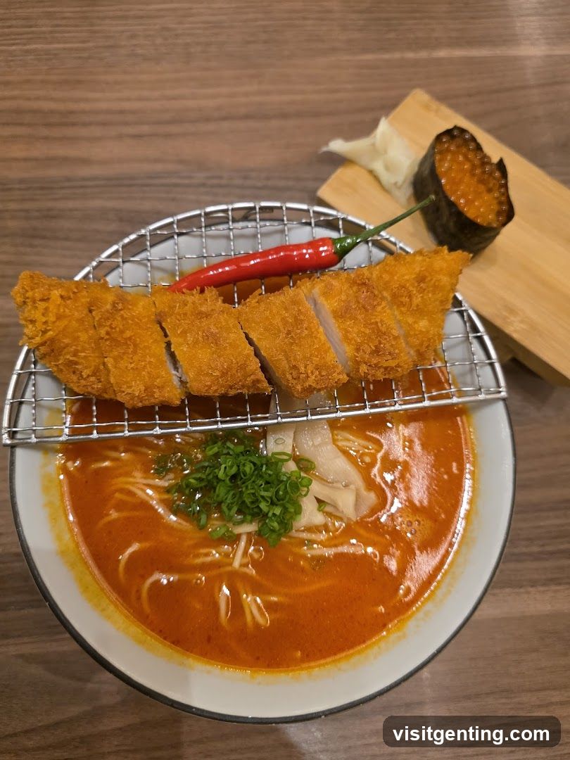 Ramen Dish with Fried Chicken Slice