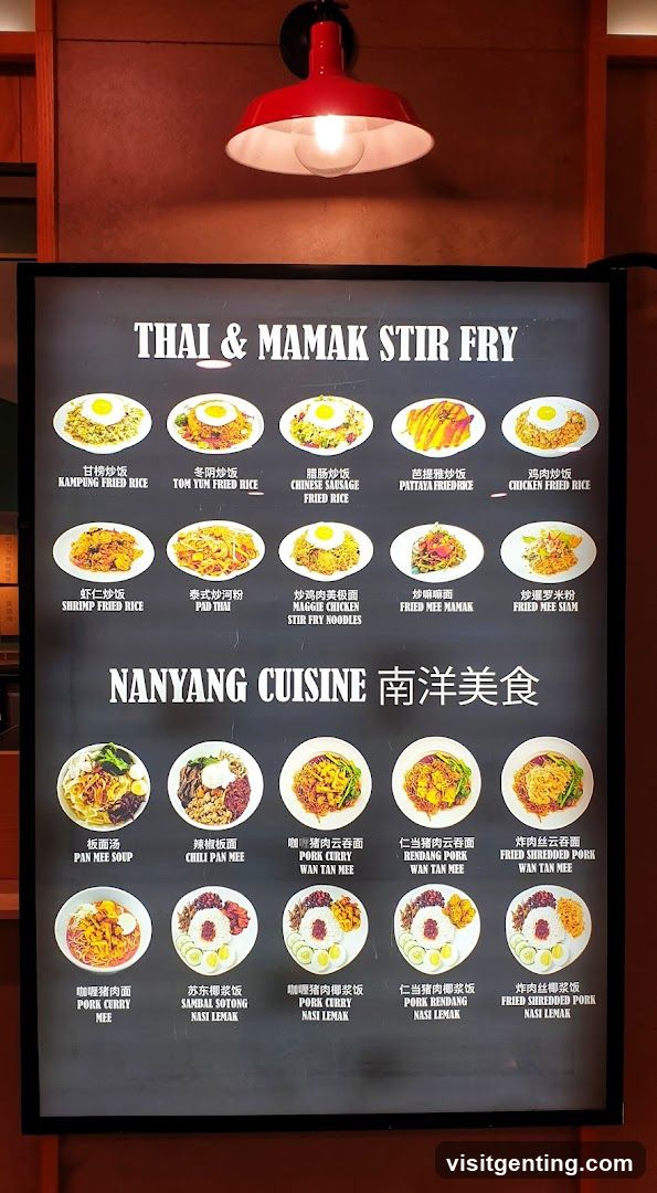 Thai & Mamak Stir Fry and Nanyang Cuisine Menu