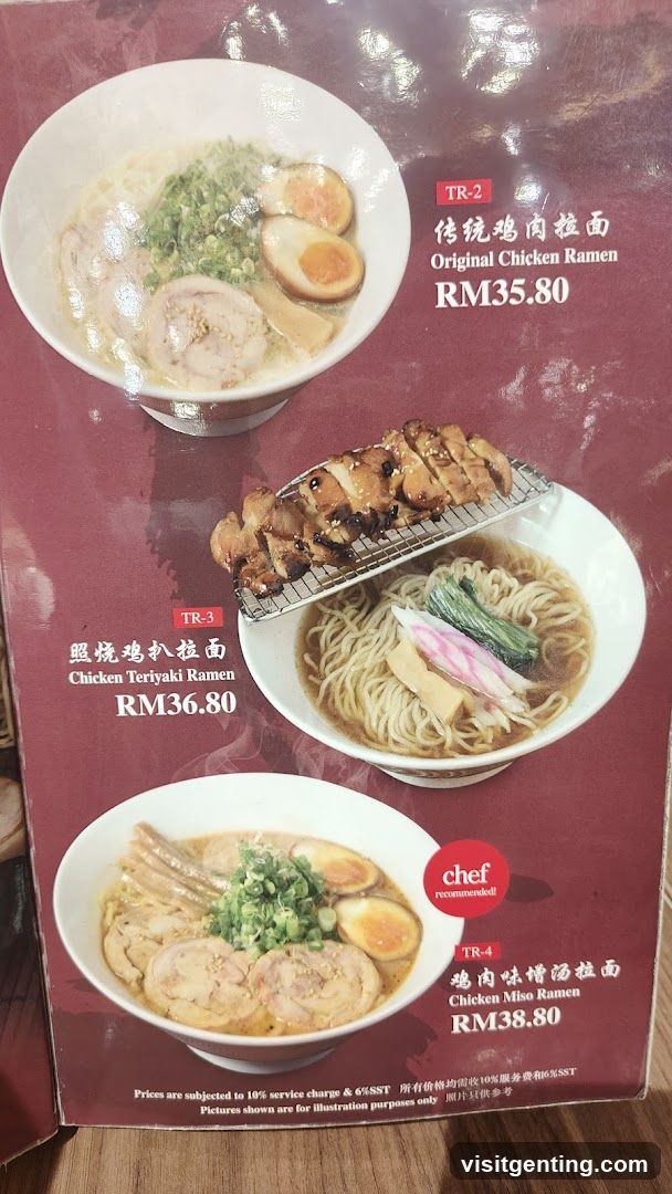 Ramen Menu