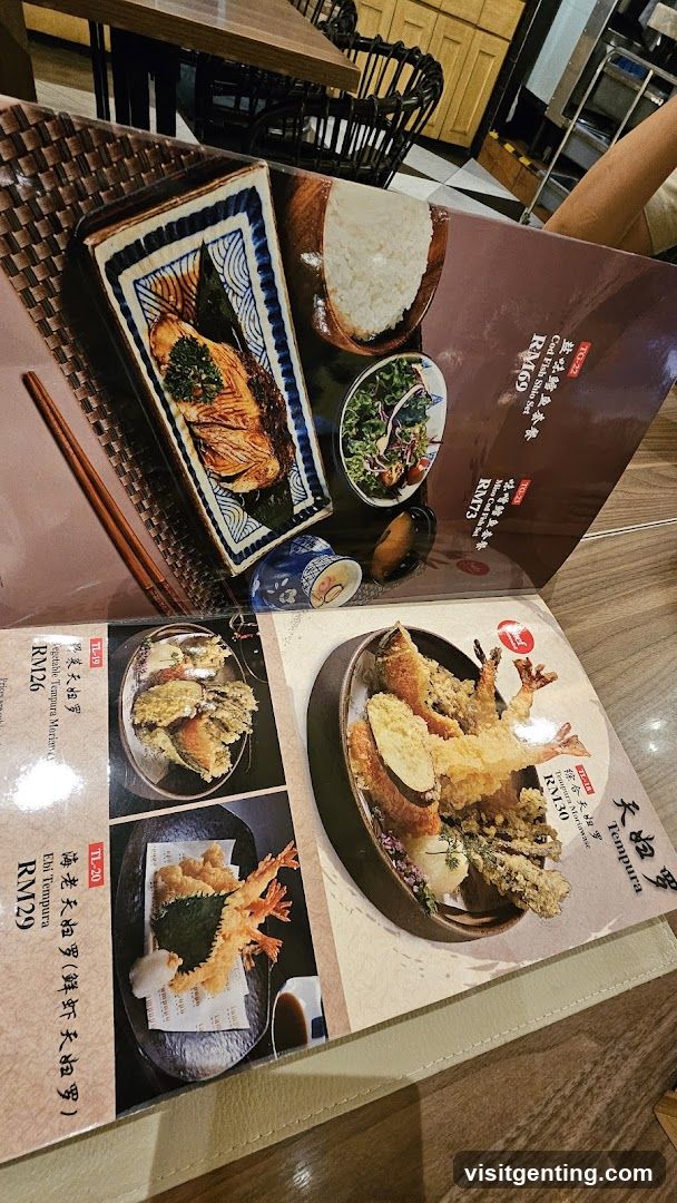 Japanese Tempura Menu