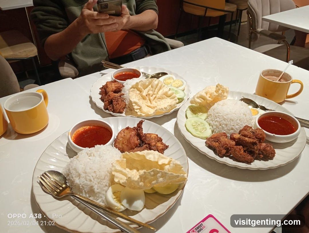 Dinner Table with Nasi Lemak Plates