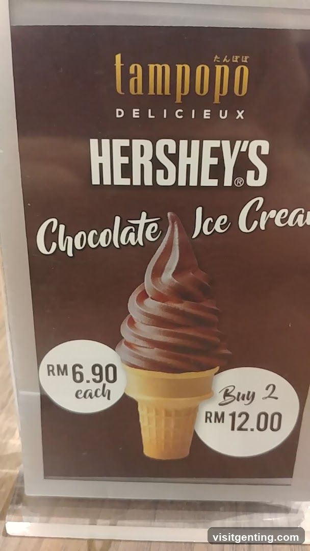 Tampopo Delicieux Hershey's Chocolate Ice Cream Sign