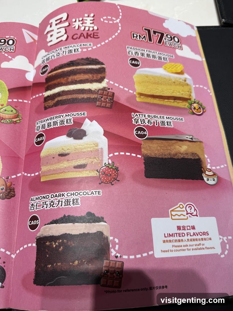 Cake Menu